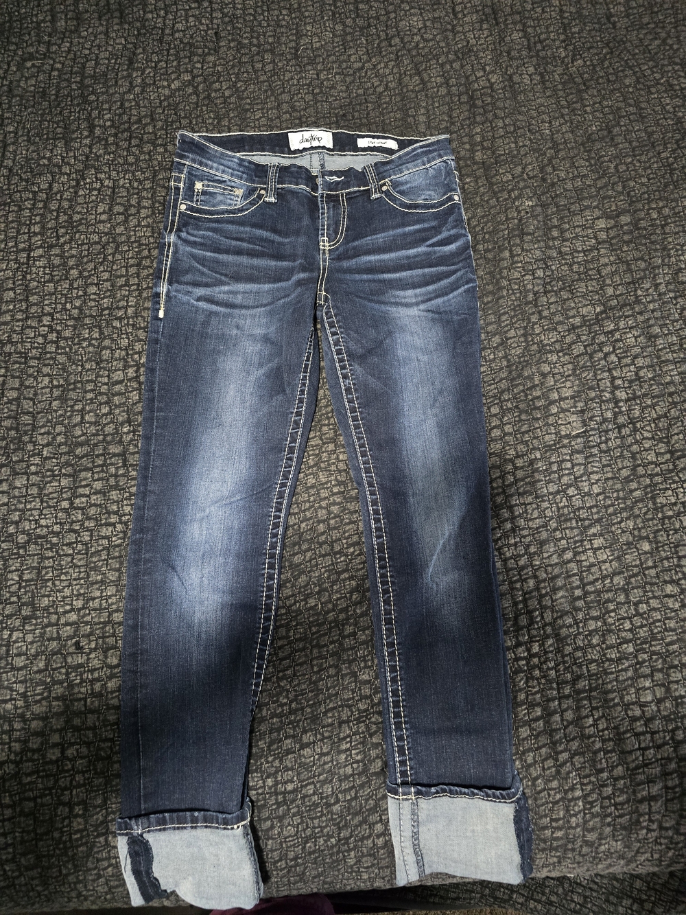 Daytrip Dark Blue Cropped Slim Jeans